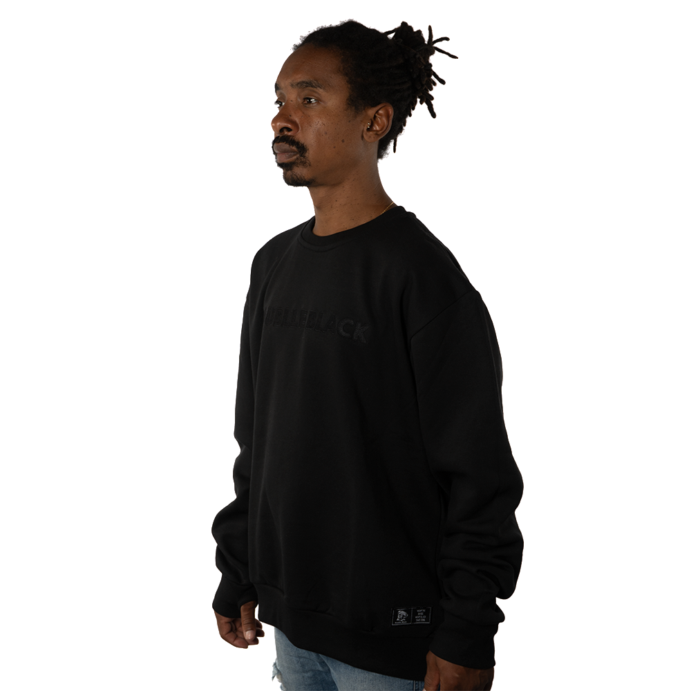 MOLETOM ALL BLACK BORDADO